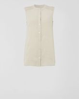 Thumbnail for your product : Jaeger Linen Sleeveless Pintuck Shirt