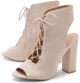 Thumbnail for your product : boohoo Peeptoe Open Lace Shoe Boots
