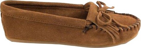 Minnetonka Women's Kilty Hardsole Casual Slippers Regular 5 Dust Brown