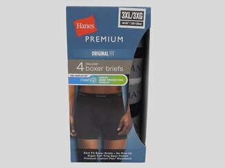 Hanes Premium Men's Xtemp Total Support Pouch Anti Chafing 3pk Long Leg  Boxer Briefs - Blue/Gray/Black M