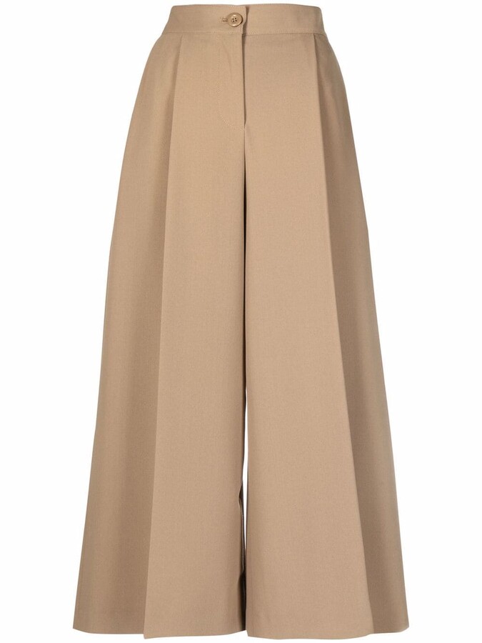 See by Chloe Cropped Wide-Leg Trousers - ShopStyle
