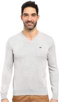 Thumbnail for your product : Lacoste Segment 1 Cotton Jersey V-Neck Sweater