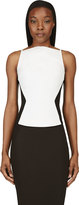 Thumbnail for your product : Gareth Pugh White Square Neck Panelled Tank Top