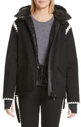 Moncler Bourget Embroidered Hooded Down Coat