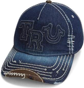 True Religion Denim Raised Logo Baseball Cap