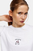 Thumbnail for your product : Topshop Love Note Embroidered T-Shirt