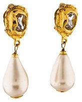 Thumbnail for your product : Chanel Crystal & Faux Pearl Drop Earrings