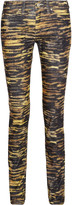 Thumbnail for your product : Etoile Isabel Marant Iti tiger-print corduroy low-rise skinny jeans