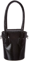 Thumbnail for your product : Salar Milano Celia Snake-Embossed Leather Bucket Bag