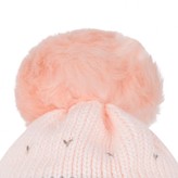 Thumbnail for your product : Ikks IKKSBaby Girls Pink & Grey Bobble Hat