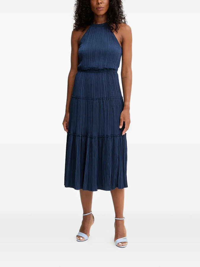 Morgan Pleated Tiered Midi Dress