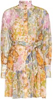 Thumbnail for your product : Zimmermann Belted Floral-Print Mini Dress