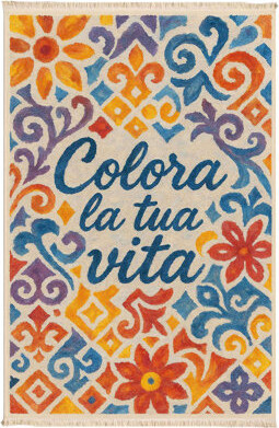 East Urban Home Italian Tile "Colora La Tua Vita" Runner