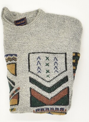 Messina Hembry Clothing Ltd Vintage Olly Gan Size XL Geometric Graphic Crew  Neck Jumper Sweater in Grey - ShopStyle