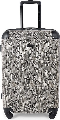 Brown Womens Bags Luggage and suitcases Rebecca Minkoff Pippa 28-inch Snakeskin-print Suitcase in Taupe 