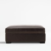 Thumbnail for your product : Crate & Barrel Axis Leather Ottoman and a Half
