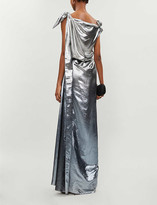Thumbnail for your product : Roland Mouret Silvabella silk-blend metallic gown