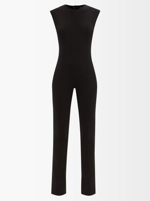Norma Kamali Sleeveless Jersey Slim-leg Jumpsuit - Black