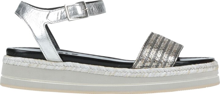 Flatforms Silver Sandals | ShopStyle