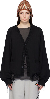 トップス doublet Broken Heart Cardigan Doublet Black Broken Heart Cardigan Doublet