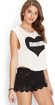 Thumbnail for your product : Forever 21 Soft Knit Love Muscle Tee