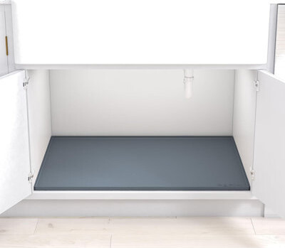 MCKINNON HOME FURNISHINGS INC. Heavy Duty Under Sink Mat - The Original Silicone Under Sink Mats For Kitchen Waterproof - Under Sink Tray For Kitchen Waterproof - Under Sink Cover K