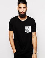 Thumbnail for your product : ASOS T-Shirt With Floral Print Pocket And Skater Fit