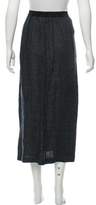 Thumbnail for your product : eskandar Linen Midi Skirt