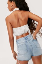 Thumbnail for your product : Nasty Gal Womens Halterneck Wrap Beach Cover Up Crop Top - Beige - L