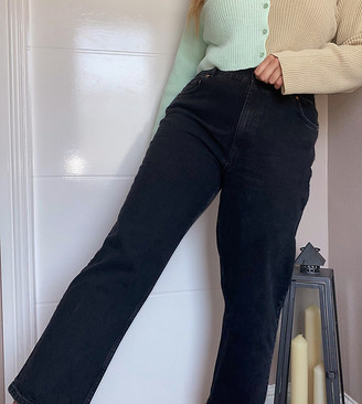 high waisted stretch straight leg jeans