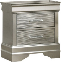 Mercer41 Modern 2 Bedside Cabinet In Silver - Functional Bedroom Storage Style And Function