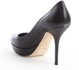 Thumbnail for your product : Christian Dior Black Leather Platform Pumps