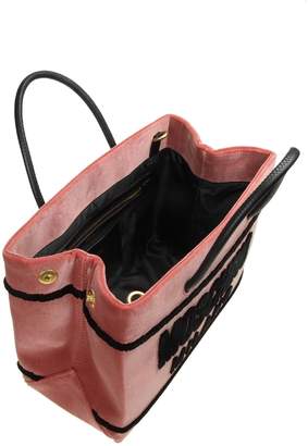 Moschino Handbag In Velvet Color Pink