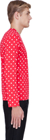 Thumbnail for your product : Comme des Garcons Play Red Polka Dot Print Jersey Shirt