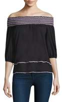 Thumbnail for your product : Red Haute Off-The-Shoulder Stretch-Linen Top