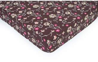 CoCalo Baby Taffy Fitted Crib Sheet- Brown/Pink