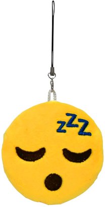 Generic Round Stuffed Plush Emoji Charm Key Chain Strap Sleeping