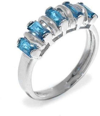 Tatitoto Wedding Women's Ring in 18k Gold with Azure Cubic Zirconia, Size 7, 4 Grams