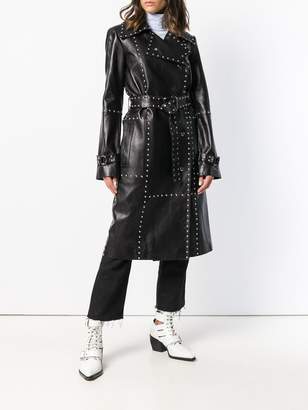 Helmut Lang studded leather trench