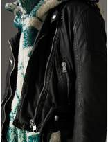 Thumbnail for your product : Burberry Reissued Fitted Leather Biker Jacket