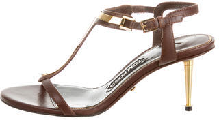 Tom Ford Metal-Accented Leather Sandals