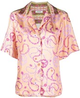 Thumbnail for your product : Sandro Floral Paisley Print Silk Shirt