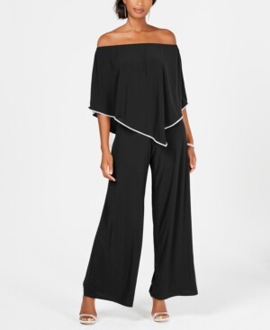 Msk cold shoulder jumpsuit clearance