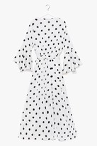 Thumbnail for your product : Nasty Gal Womens Polka Dot Drape Front Maxi Dress - White - M