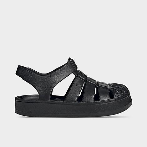 adidas Little Kids Originals Superstar Sandals in Black | Size: 10.0