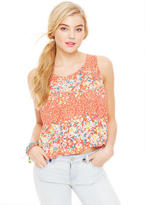 Thumbnail for your product : Delia's Split Back Red Floral Tank