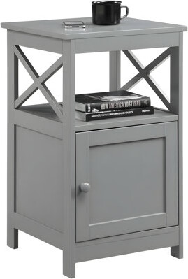 Rosecliff Heights Oxford End Table With Storage Cabinet And Shelf, Transitional Design, Sturdy Manufactured Wood, Versatile For Living Room, Home Office, Or Library