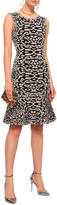 Thumbnail for your product : Herve Leger Fluted Leopard-print Jacquard -knit Dress
