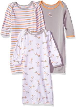 Wan-A-Beez Baby Boys' and Girls' 3 Pack Printed Gowns (0-6 Months, )