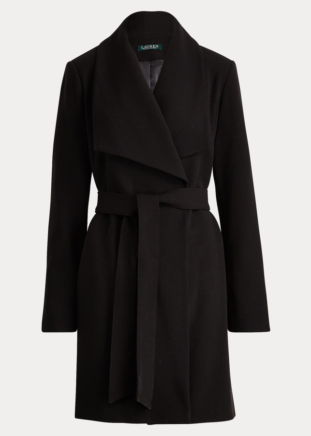 ralph lauren crepe coat